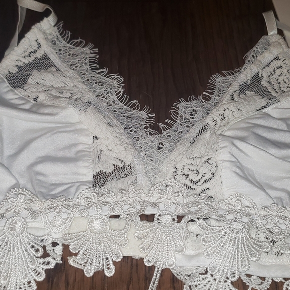 Line and Dot Francoise Bralette White Size Large - Picture 3 of 6